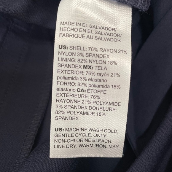 Chico's Brigitte So Slimming Pants Women 1.5 US 10 Navy Blue Stretch - Picture 9 of 10